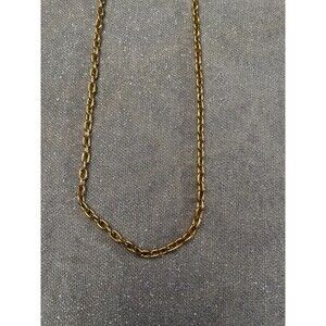 Vintage 70s Long Gold Tone Chain Necklace Layering Flapper Disco Studio 54